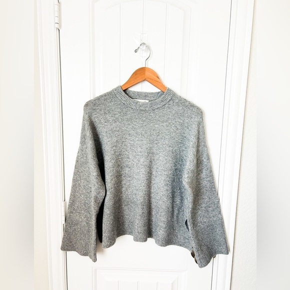 Elodie Sweaters - Elodie Crewneck Gray Sweater Size Small